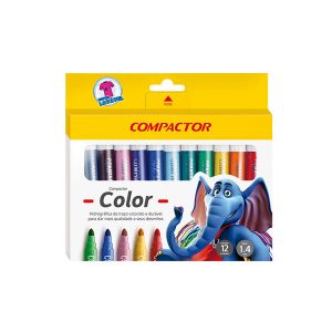 CANETA HIDROCOR COMPACTOR COLOR C/12 CORES