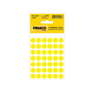 ETIQ PIMACO TP-12 AMARELO C/210 UN
