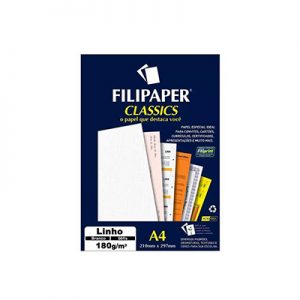 PAPEL FILIPAPER LINHO 180 GR A-4 C/50 FLS
