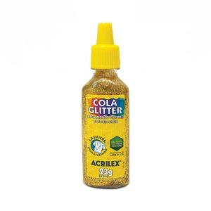 COLA C/GLITTER OURO 23G ACRILEX
