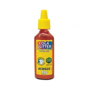 COLA C/GLITTER VERMELHA 23G ACRILEX