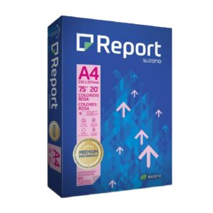 PAPEL A-4 COLORS REPORT ROSA 210X297 75GR C/500 FLS