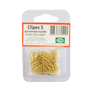 CLIPS 5 DOURADO CX PEQUENA ACC C/100 UN