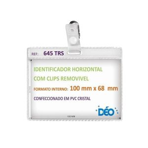 CRACHA C/CLIPS REMOV 100X68 645 DEO