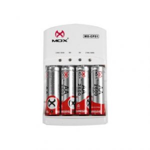 CARREGADOR PILHAS MOXX C/4 PILHAS