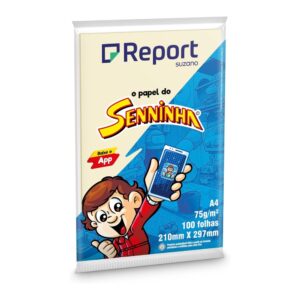 PAPEL A-4 COLORS REPORT AMARELO 210X297 75GR C/100 FLS