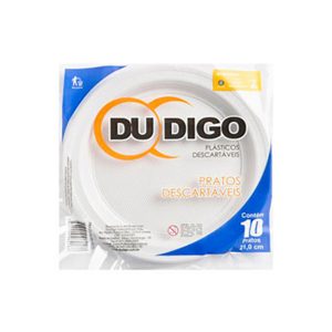PRATO COMIDA 21CM DUDIGO C/10 UN
