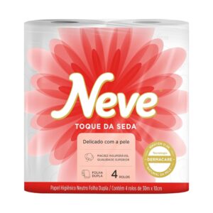 PACOTE PAPEL HIG BCO FOLHA DUPLA NEVE 30 MTS PCT C/04 ROLOS