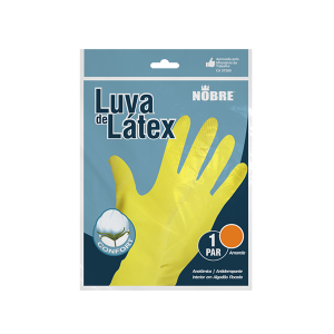 LUVA LATEX NOBRE AMARELA MEDIA