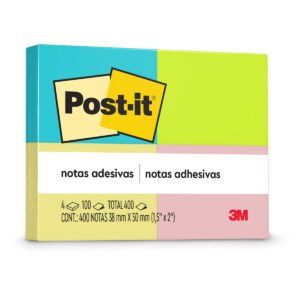 ADESIVO POST IT 653 3M COLOR 38X51 100 FLS