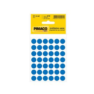 ETIQ PIMACO TP-12 AZUL C/210 UN