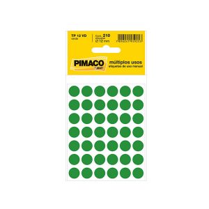 ETIQ PIMACO TP-12 VERDE C/210 UN