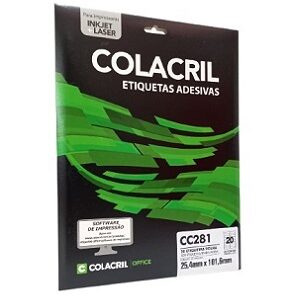 ETIQ LASER COLACRIL C/25 FLS 4008/CC281 25,4X101,6 - 20 P/FL