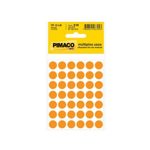 ETIQ PIMACO TP-12 LARANJA C/210 UN