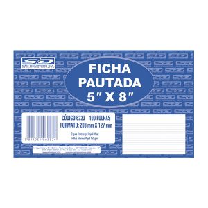 FICHA PAUTADA 5X8
