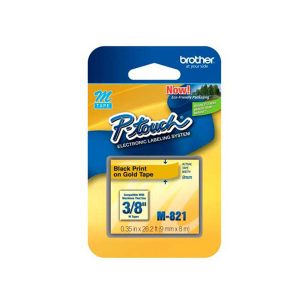 FITA ROTULADOR BROTHER M821 09MM PTO/OURO