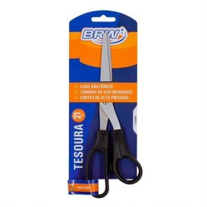 TESOURA GDE BRW CABO PLASTICO TE2101 21 CM