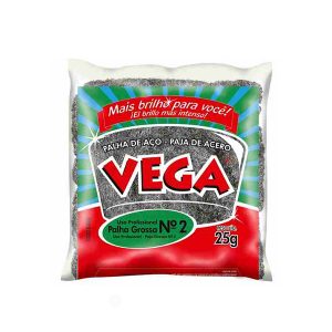 ESPONJA DE ACO PALHA GROSSA N.2 VEGA 25 GR