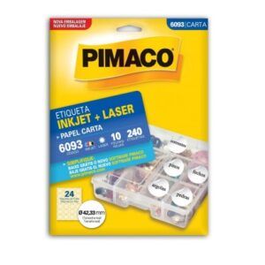 ETIQ PIMACO 6093 42,33MM REDONDA CX C/10 FLS 240ETIQ