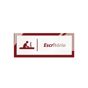 PLACA IDENTIFICACAO ACRILICO 3MM 25X5