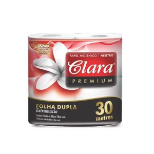 FARDO PAPEL HIG BCO FOLHA DUPLA CLARA FLORAX 30 MT C/64 RLS