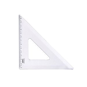 ESQUADRO PLASTICA WALLEU 45 GRAUS