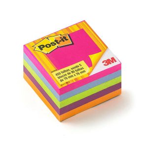 ADESIVO POST IT 654 CUBO NEON 76X76 3M C/450 FLS