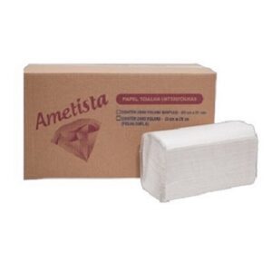 PAPEL TOALHA BCO FOLHA DUPLA AMETISTA 23X20 C/2400 FLS 32GR