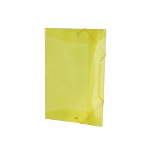 PASTA C/ELAST PLAST FINA AMARELA