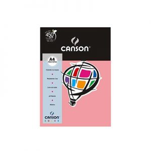 PAPEL COLOR A-4 CANSON 120GR ROSA C/15 FLS