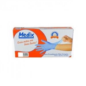 LUVA PROCEDIMENTO MEDIX NITRILICA PEQUENA  C/ 100 UN