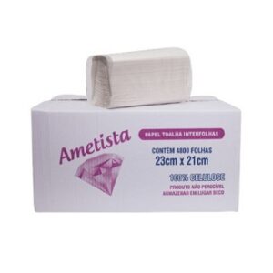PAPEL TOALHA BCO 100% CELULOSE 20X23 AMETISTA C/4.800