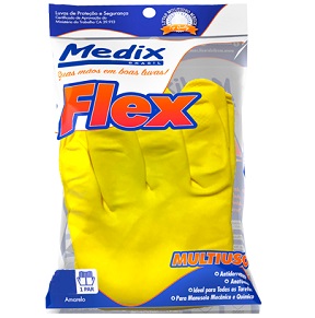 LUVA LATEX MEDIX AMARELA PEQUENA