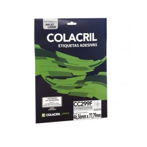ETIQ LASER COLACRIL C/25 FLS CC299F 46,56X77,79X
