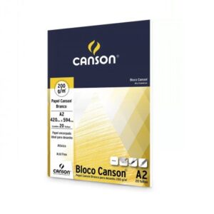 PAPEL CANSON DESENHO BCO A-2 200GR 42X59,4 C/20 FLS