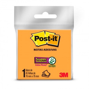 ADESIVO POST IT 654 3M 76X76 VERDE C/45 FLS