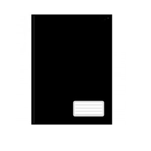 CADERNO 1/4 BROCHURA CD 80 FLS PRETO