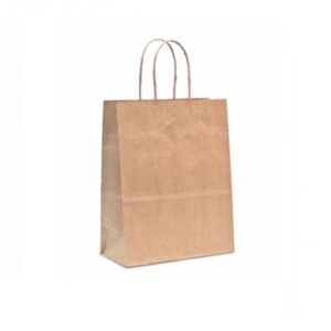 SACOLA PAPEL LISA NATURAL KRAFT 35X12X43 GDE PCT C/10