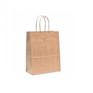 SACOLA PAPEL LISA NATURAL KRAFT 32X13X39 GDE PCT C/10