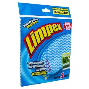 PANO MULTIUSO LIMPEX AZUL C/5UN 33X60