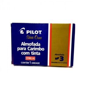ALMOFADA CARIMBO N.3 VERMELHA PILOT