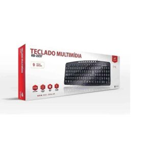 TECLADO USB PADRAO KB-2237K PRETO C3 TECH CABO 1,45 MTS
