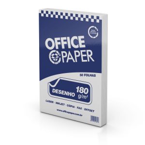 PAPEL DESENHO 180GR OFFICEPAPER 60K PCT C/50