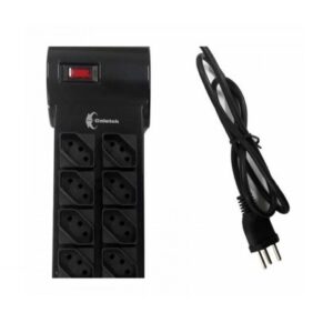 FILTRO LINHA 8 TOMADAS BIVOLT COLETEK FL-82BK PRETO