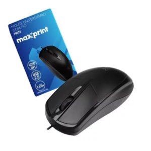 MOUSE OPTICO USB MAXPRINT UNIVERSIT COM FIO 1,25 MTS
