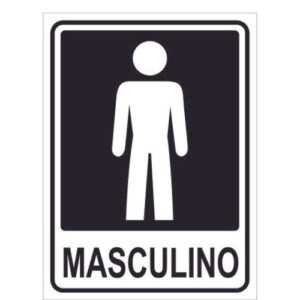 PLACA DE AVISO BANEIRO MASCULINO 15X20CM