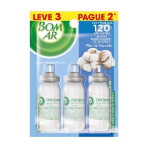 REFIL PURIF PAREDE AIRWICK FLOR ALGODAO 12ML COM 03 UNID