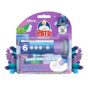 GEL ADESIVO PATO GAME DE FRUTAS 5X1 APLICADOR + 6 GEL