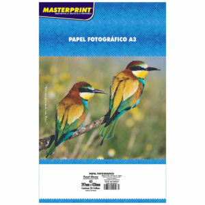 PAPEL FOTOGRAFICO GLOSSY MASTERPRINT 230GR A-3 C/20 FLS