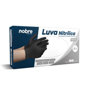LUVA PROCEDIMENTO NOBRE NITRILICA GRANDE PRETA REFORCADA C/100 UN